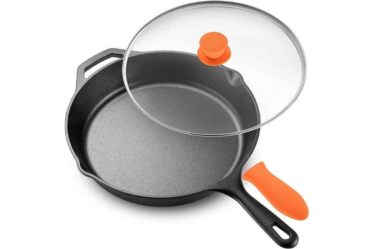 Legend Cast Iron Skillet with Lid Large 12 Frying Pan with Glass Lid Silicone Handle for Oven Why Do Pans & Baking Sheets Warp in the Oven? (Explained!) Kitchen Tools & Accessories