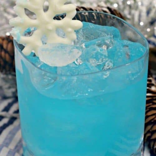 Elsa’s Frozen Cocktail- an Electric Long Island Iced Tea