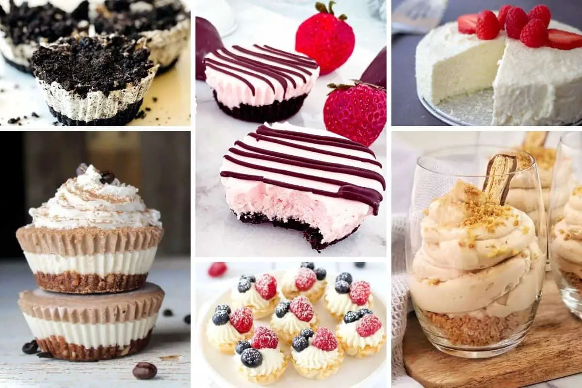 list of 4 to 4 ingredient no bake cheesecake recipes