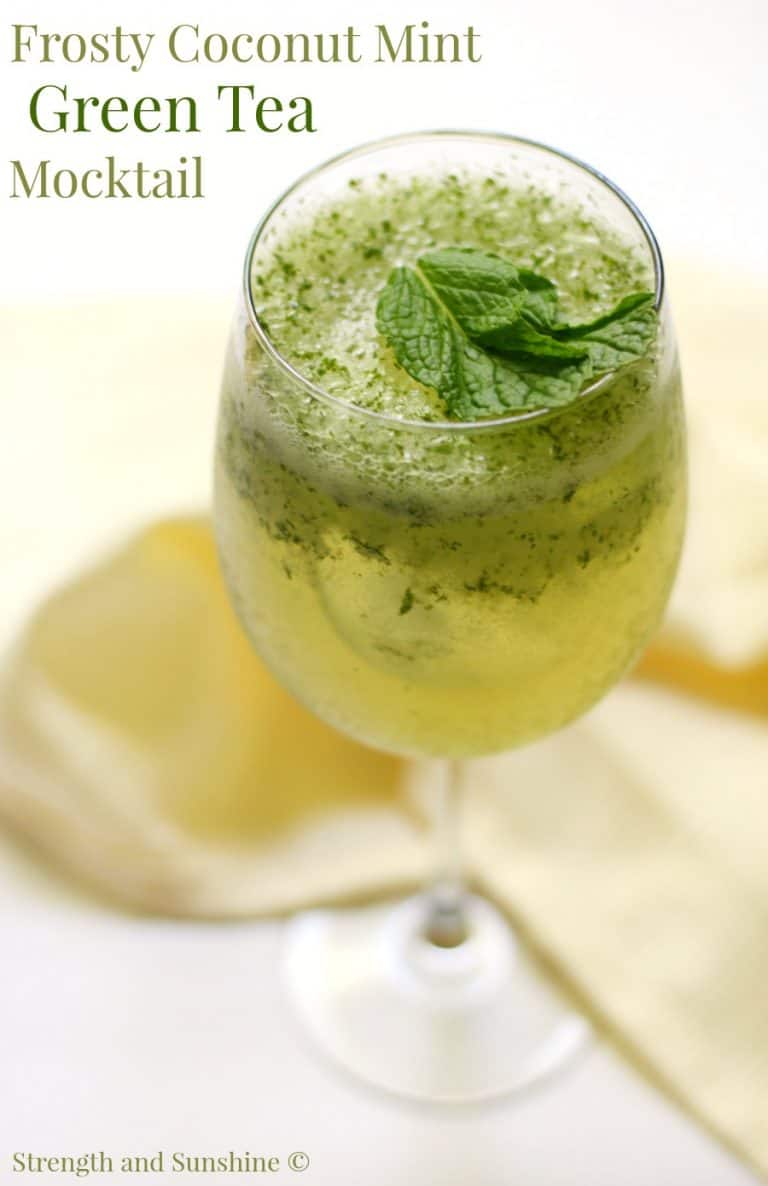 Frosty Coconut Mint Green Tea Mocktail