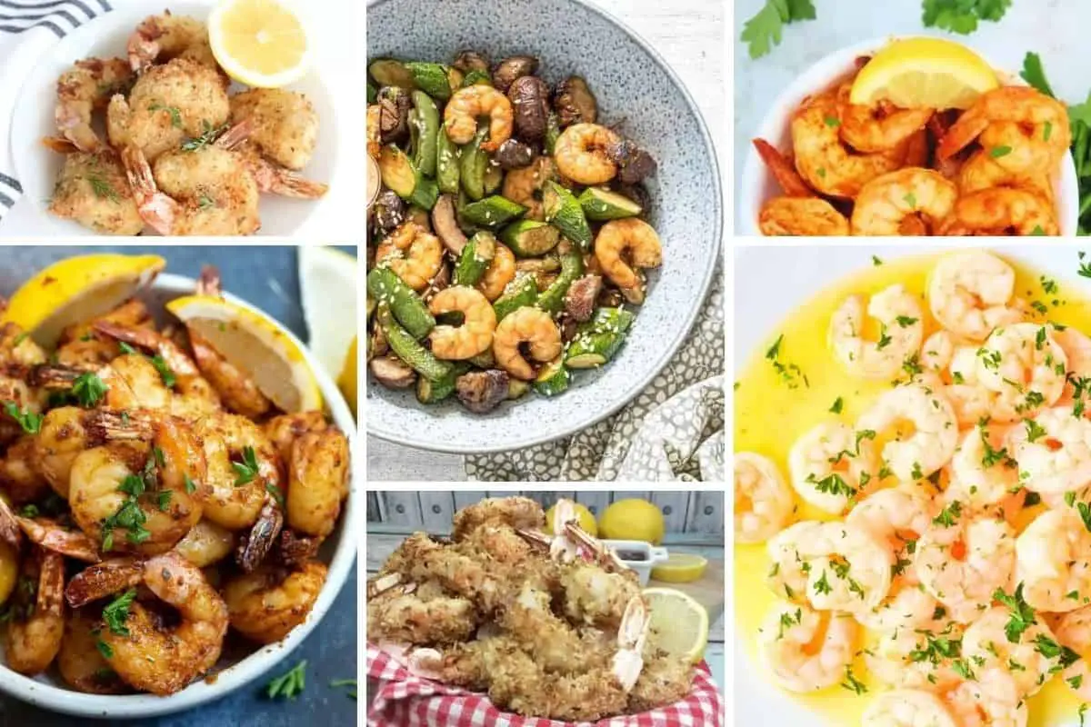 a list of 23 easy keto air fryer shrimp recipes