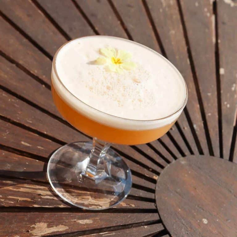 Toasted Almond And Apricot Gin Fizz